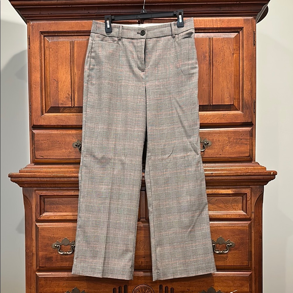 Loft Petites Houndstooth High Waist Trouser Size 10 Petite 10P